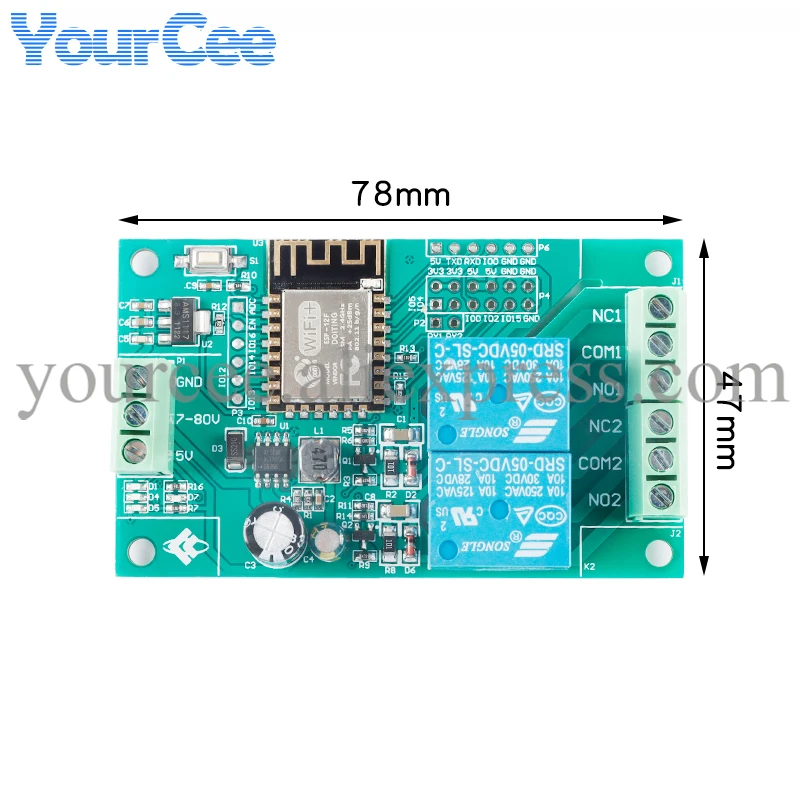 ESP8266 1/2/4/8/16 kanałowy sposób bezprzewodowy moduł przekaźnikowy AC/DC sp ESP-12F płyta rozwojowa WIFI 2 ESP8266 1/2/4/8/16 kanałowy sposób bezprzewodowy moduł przekaźnikowy AC/DC sp ESP-12F płyta rozwojowa WIFI - Image 2