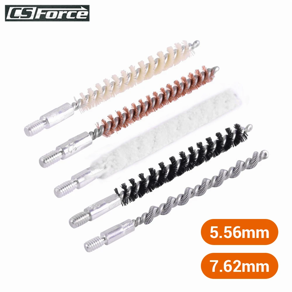 5 Pcs/Set Gun Cleaning Rod Brush Head Kit 8-32 Thread .30cal 7.62mm .22cal 5.56mm Rifle Tool Hunting Accessories | Спорт и