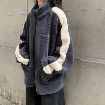 

oversize Women's Clothing spring fall winter new fashion patchwork coats thick jackets ladies plus size streetwear Korean chic