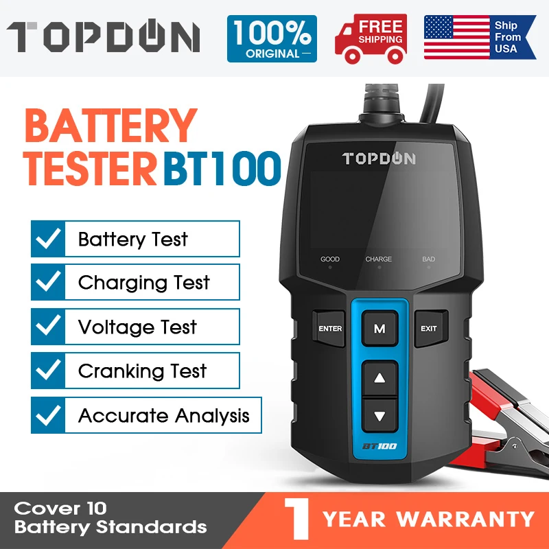 TOPDON 12V автомобильный тест на батарею er автоматический тест на батарею Диагностический прибор 100 до 2000CCA для зарядки автомобиля инструмент для анализатора батарей для автомобиля|Тестеры аккумуляторов| | АлиЭкспресс