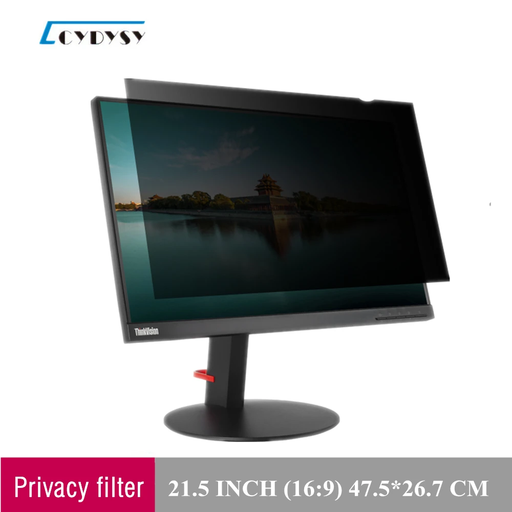 Computer Privacy Screen Filter for 27 inch Widescreen Display Monitors by AirMat Anti Glare Protector Film for Data Confidentiality. 27 Widescreen 16:9, Black