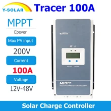 Epever 100A Soalr Controller 12V 24V 36V 48V For Max 200V PV Input Solar Regulator Used For Sealed(Default)/Gel/Flooded/User New