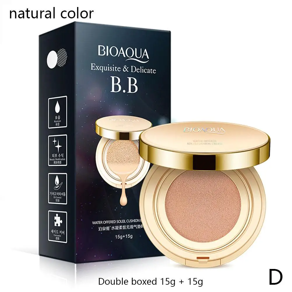 natural 30g Освежающий BB крем на воздушной подушке, заменяющий макияж, отбеливающий компактный тональный крем, маскирующий, предотвращающий греться, уход за кожей, CC крем для ухода за лицом - Цвет: natural 30g