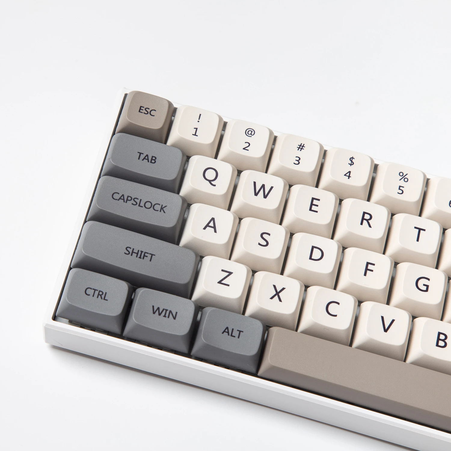 Xda Profile 120 Pbt Keycap Dyesub Personalized Minimalist White Gray