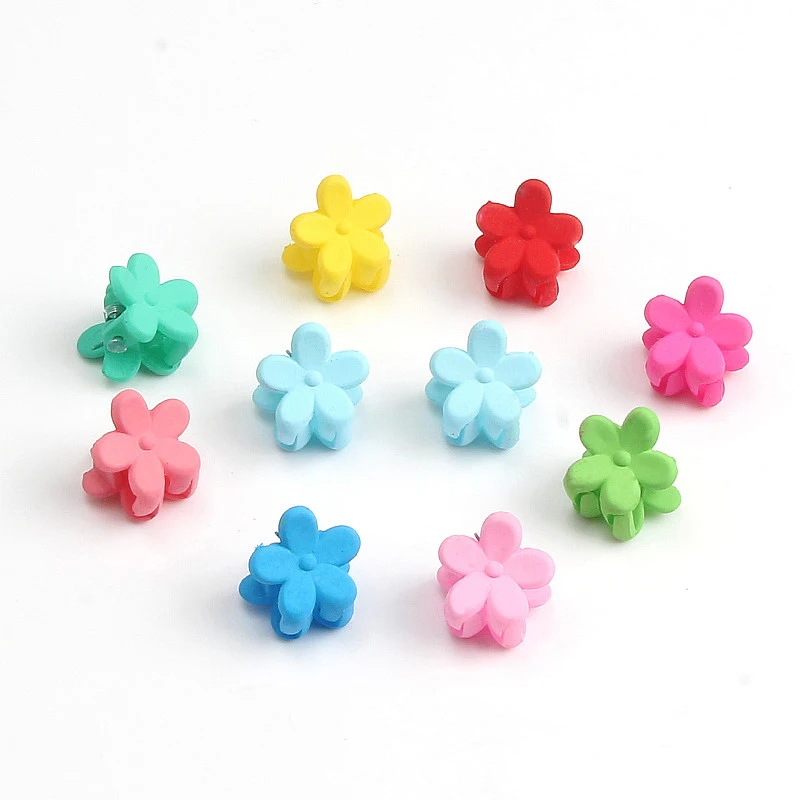 crocodile hair clips Mini Cute Candy Color Small Hair Clips Flower Doudou Plastic Hairpins Girls Ponytail Fashion Simple Hair Accessories Headwear ladies head wraps