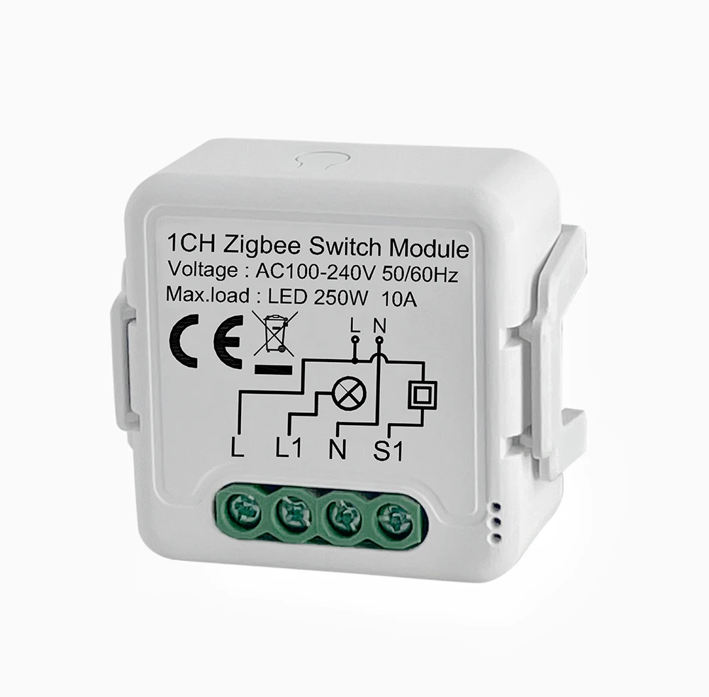 Tuya Smart Zigbee Light Switch Module 1/2/3/4 Gang Automation DIY Breaker 2 Ways
