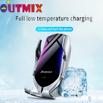 

Car Phone Holder Wireless Charger 10W infrared Sensor Qi Wireless Charger Car Phone Holder iPhone Huawei Samsung Xiaomi