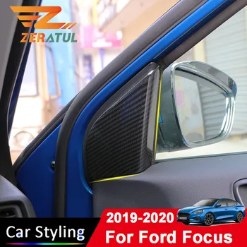 

Zeratul Auto Exterior Accessories Car Styling Carbon Fiber Window A Pillar Cover Trim Decorative Frame for Ford Focus 2019 2020
