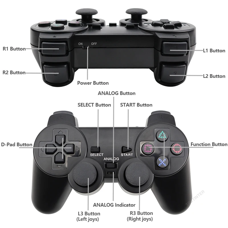wireless controller joypad for ps2 game console for bluetooth mando jogos manette controle joystick gamepad for sony ps2 controller joystick gamepad controle joystickjoystick joysticks aliexpress