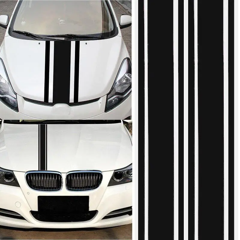 2 шт./компл. 183 см * 8 Автомобильная наклейка s Hood Stripe DIY Автомобильный корпус крышка