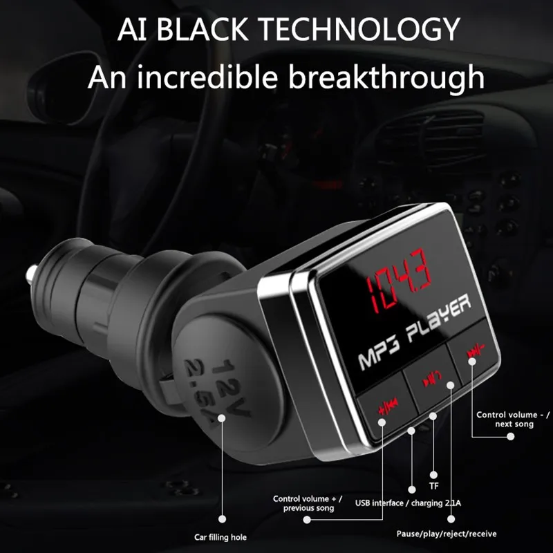 BT10 автомобильный fm-передатчик Bluetooth MP3 музыкальный плеер модулятор Handsfree Быстрая зарядка USB U диск TF карта 1," зарядное устройство адаптер