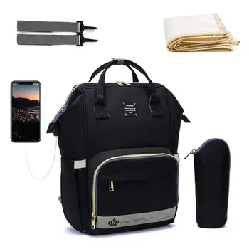 

Baby Diaper Backback Large Capacity Mummy Nappy Bag Multifunctional Casual Travel Daypack with USB Charging Port Changing Pad St