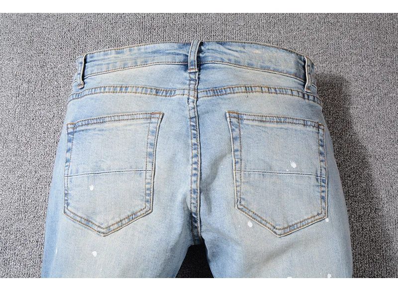Seveyfan Марка NEW FASHION Hi Street Для мужчин узкие Рваные джинсы модные значки с заплатами и джинсы в Брендовые джинсовые штаны для мужчин R2555