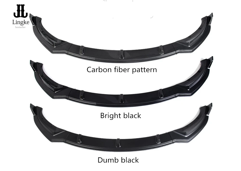 

For Tesla Model 3 Sedan 16-18 Front Bumper Lip Spoiler Body Kit Carbon Fiber