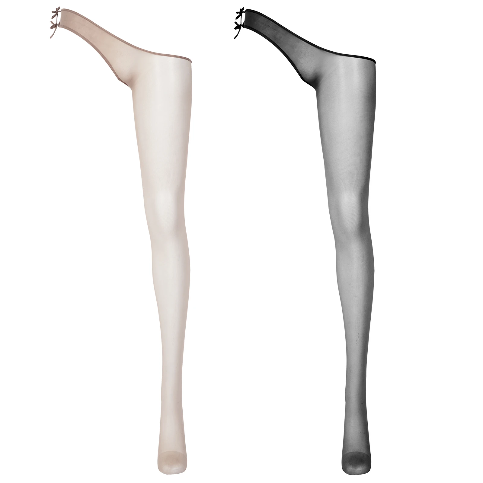 Lencería Sexy para mujer, medias cruzadas con cinturón, eróticas de entrepierna abierta, medias femeninas una sola pierna|Medias| - AliExpress