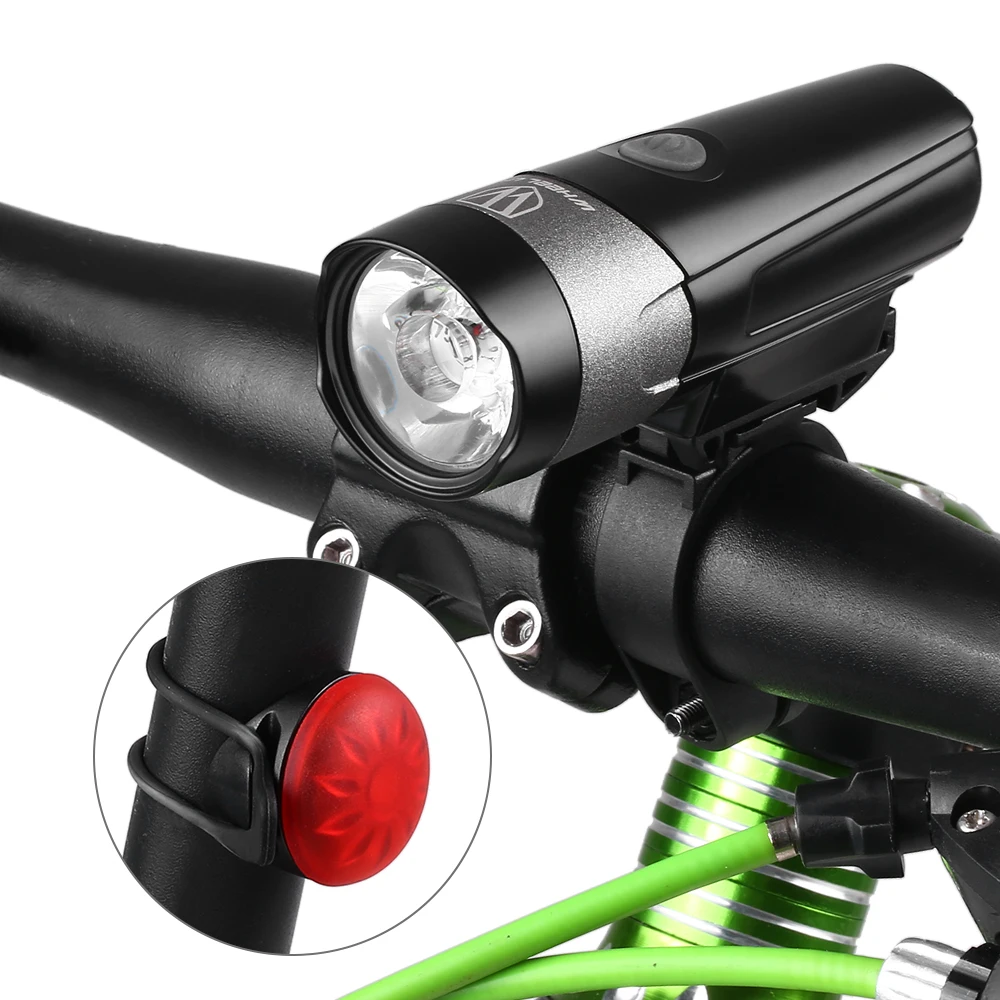 

500LM Bike Light Set Bike Front Light Bike Front Light Bicycle Lamp Safety Back Rear USB Rechargeable Bike Lignt Taillight
