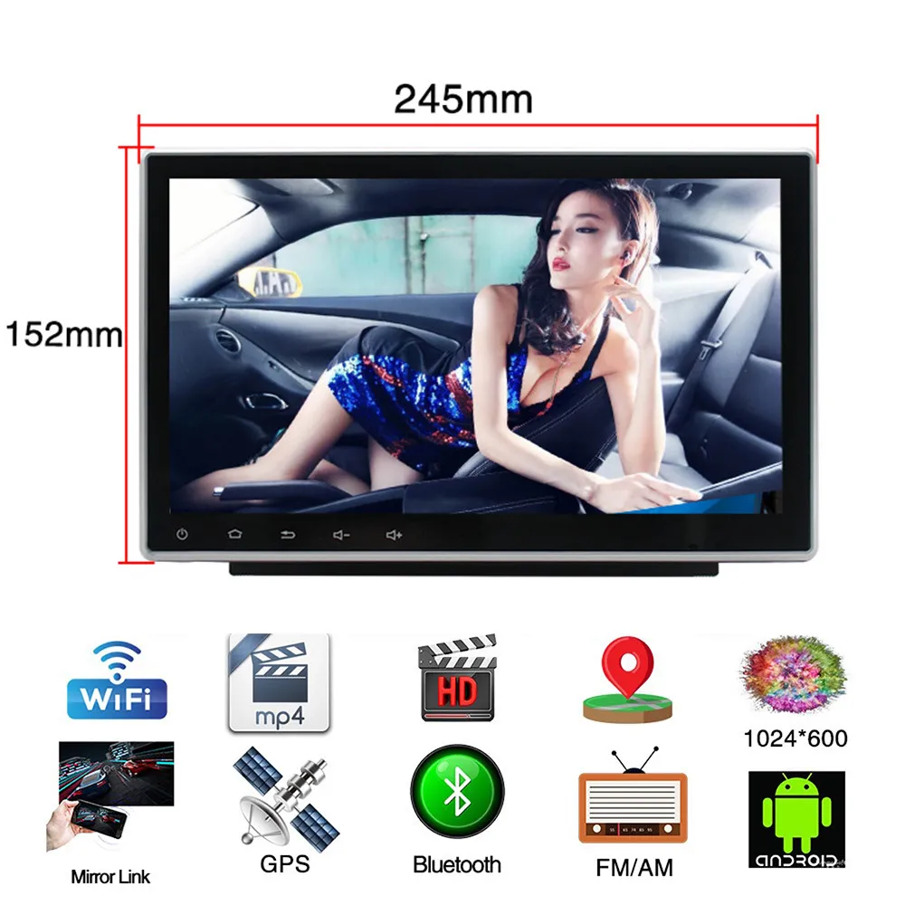 

WONVON Rotatable Car Radio Bluetooth DVD Player WiFi 1 DIN 2G 32G Car Multimedia GPS Navigation Player HD LCD FM AM 4G Internet
