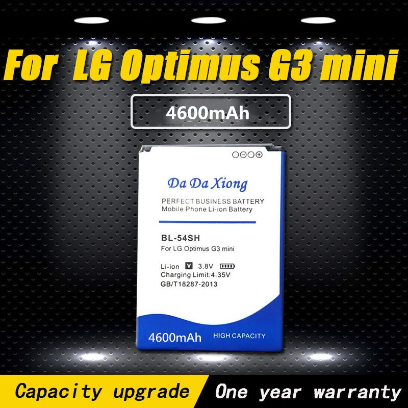 Высококачественный литий ионный аккумулятор для телефона LG Optimus G3 mini 4600 мАч BL 54SH