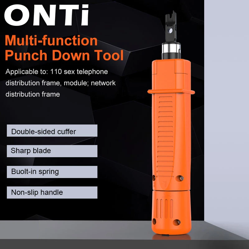 ONTi Cost-effective Engineer 110 Wire Cutter AMP Module Wire Tool Double Head for Network Voice Phone Module Patch Panel