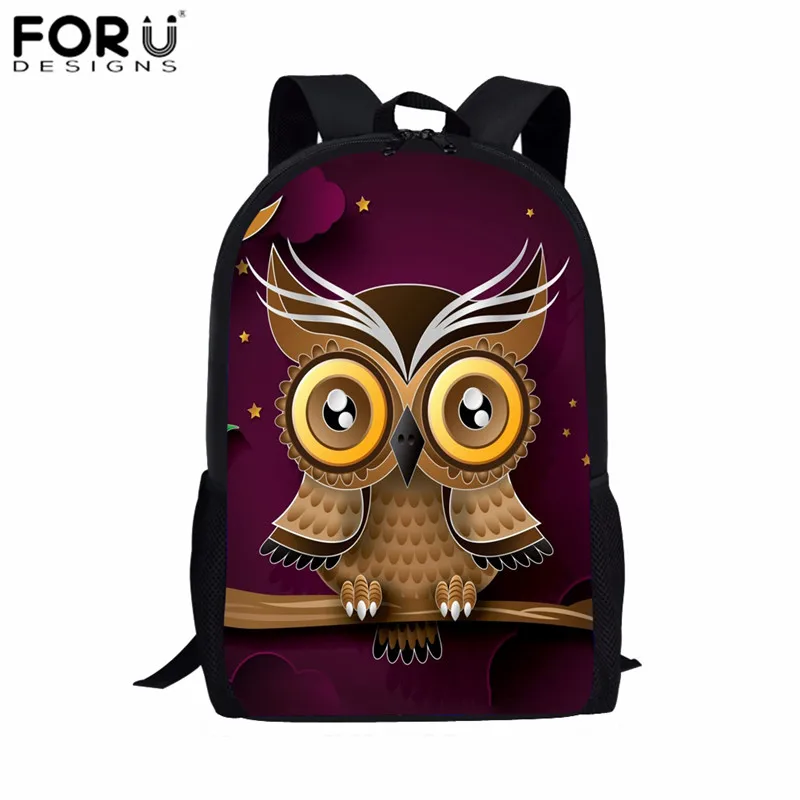 FORUDESIGNS/Школьный рюкзак с рисунком совы, школьная сумка для детей, сумка для книг для девочек, дорожные сумки для мальчиков-подростков, Galaxy mochila - Цвет: LH1080C