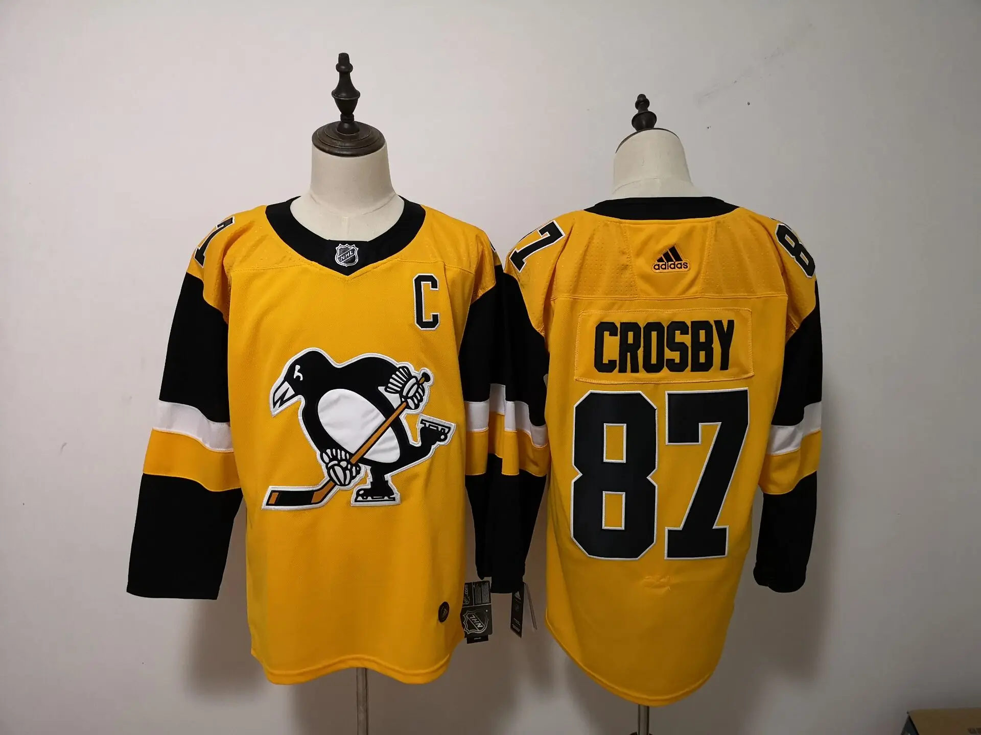 Сшитые Питтсбург мужские футболки Sidney Crosby Patric Hornqvist Evgeni Malkin Letang Matt Murray Phil Kessel Jake Guentzel Rust - Цвет: Синий