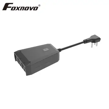 

Foxnovo US Plug Wifi Power Strip Outlets Smart Socket with 3 AC Ports Wall Socket Intelligent Charger with Alexa and Google