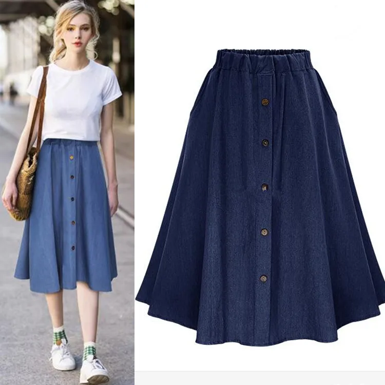 

Official Website of Large Size Large GIRL'S of Autumn Buckle Elastic Waist European And American Streets Feng Shui Blue Students