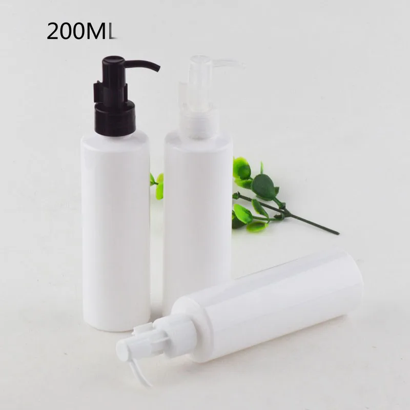 

200ml white/clear/green/brown PET lotion bottle shampoo bottle with press pump ,gold collar