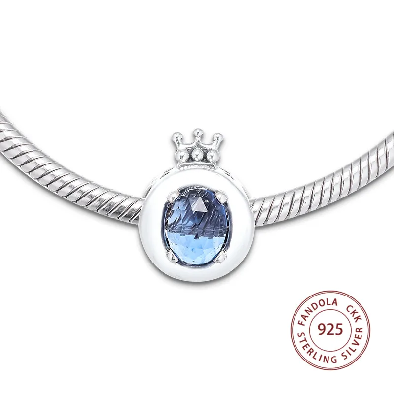 

Fits Pandora Charm Bracelets 925 Sterling Silver Bead Sparkling Crown O Charms Beads for Jewelry Making kralen