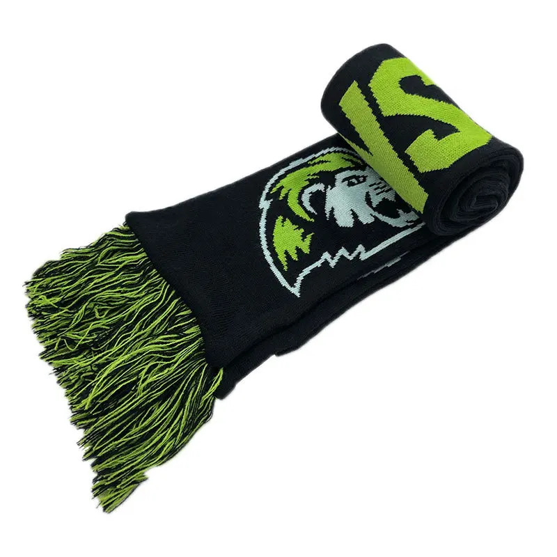 

Fans Team Basketball Knitted Acrylon Scarf Processing Acrylic Yarn Dyed Do Football Scarf