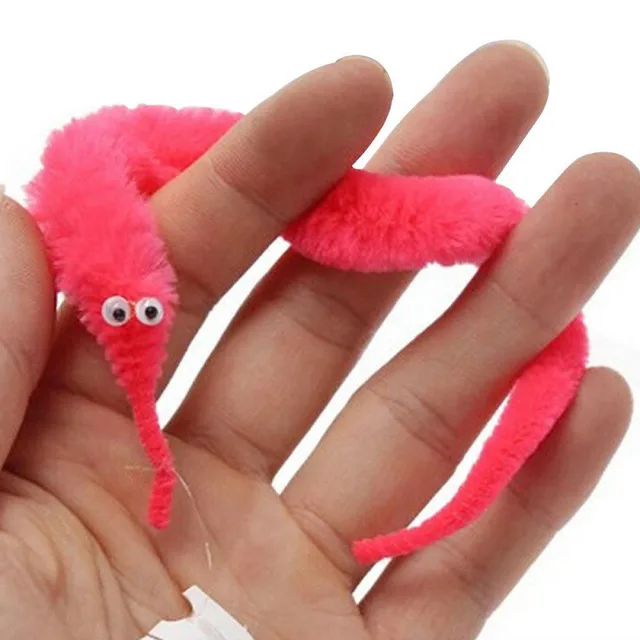 5/10/20pcs Twisty Worm Magic Toys Party Favors Fuzzy Worm On A String Christmas Halloween Wizard New Strange Trick Toys For Kids 4