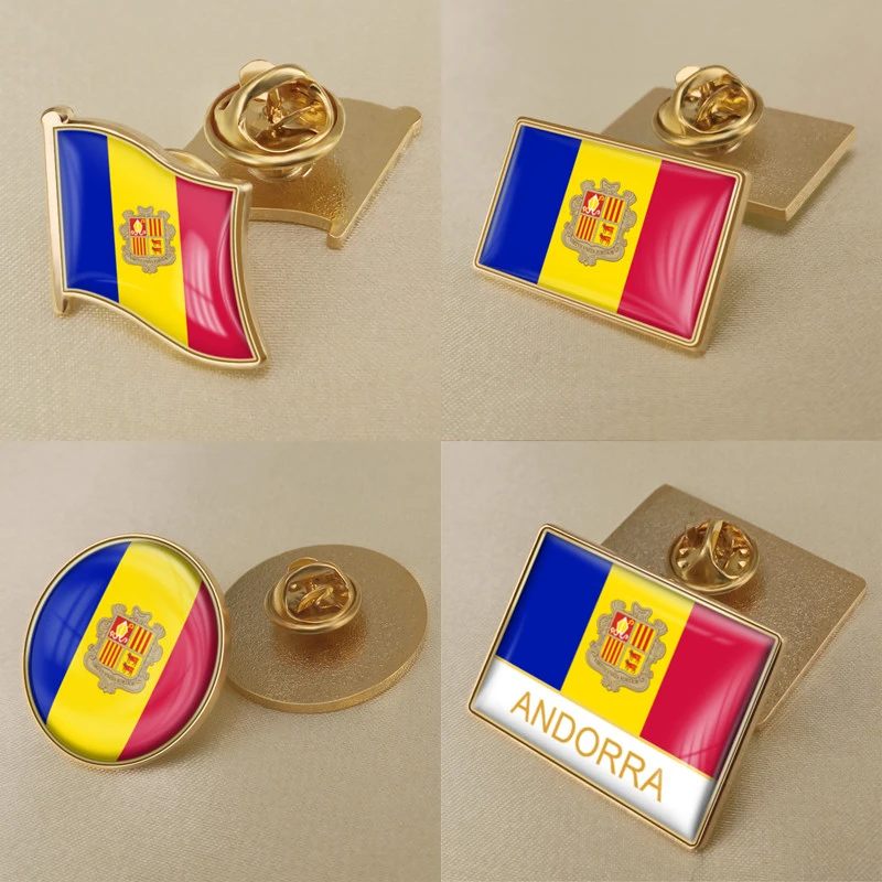 コートの腕のアンドラandorransマップ国旗エンブレム国花ブローチバッジラペルピン ブローチ Aliexpress
