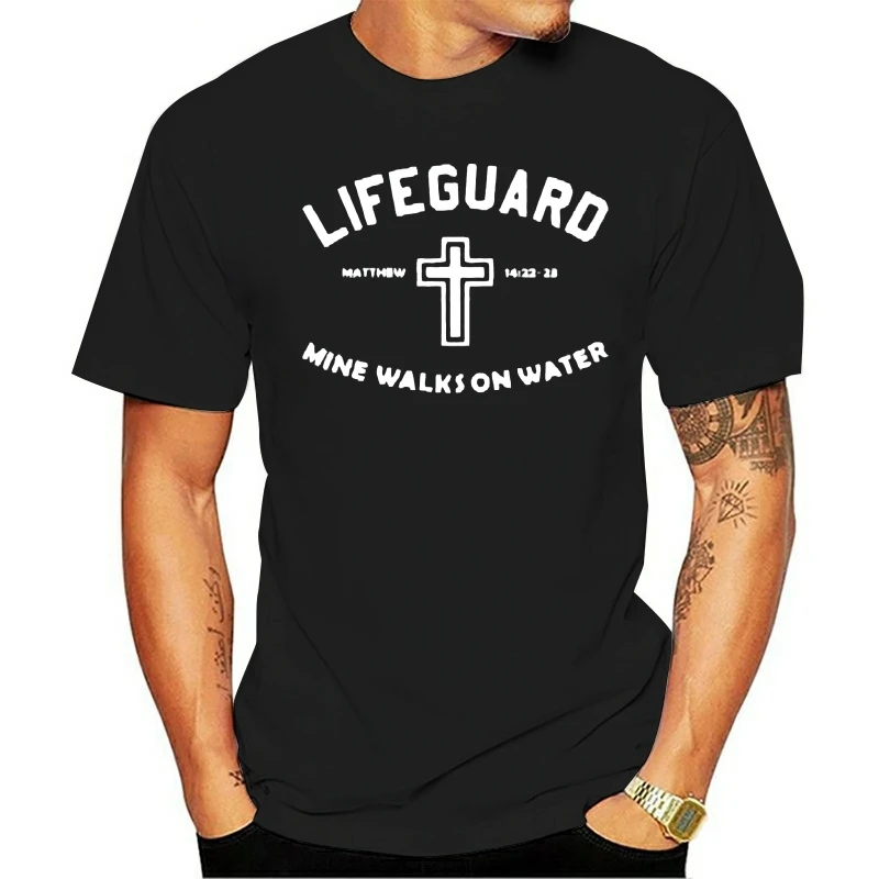 Взрослые христианские религиозные футболки lifeguard шахты на воде | Мужская одежда