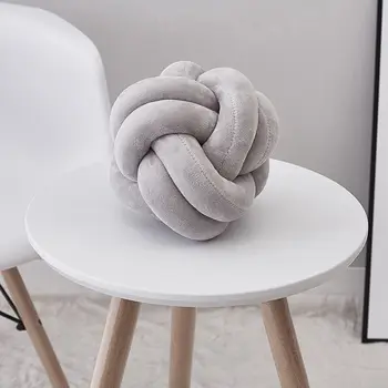 

Knot Ball Cushion Office Waist Back Cushion Baby Nap Pillow Stuffed Dolls Toys For Kids Store Decoration Knot Ball Cushion(Grey)