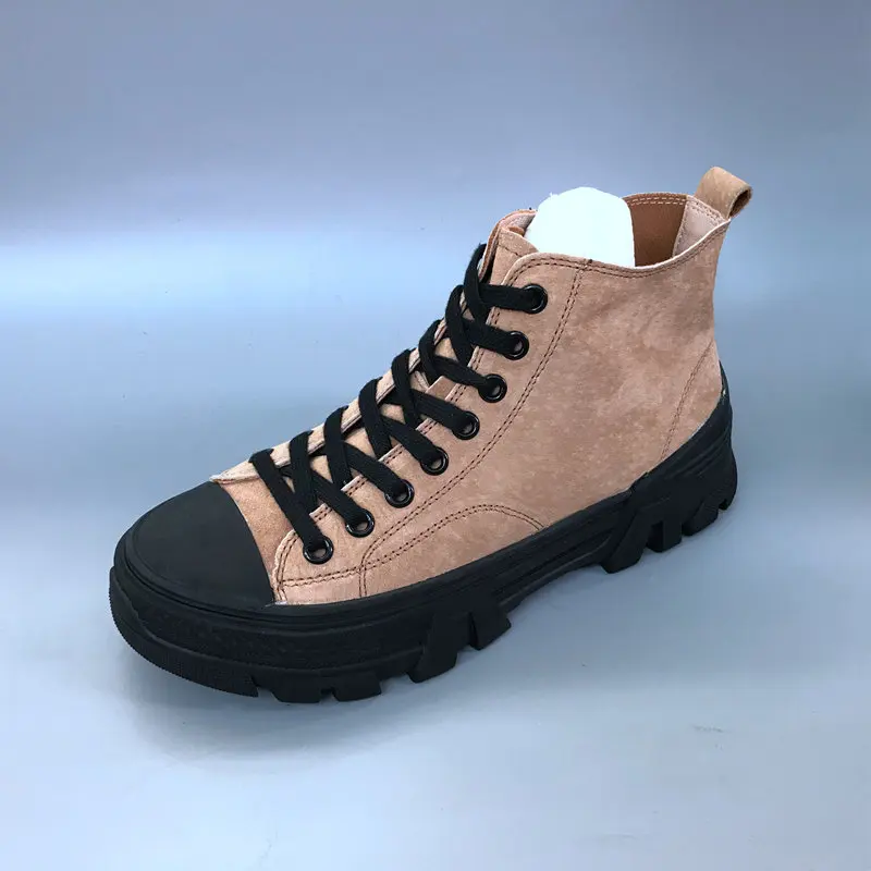 Женские ботильоны; женская обувь; модные ботинки; botines mujer; коллекция года; ботинки на шнуровке; ботинки на толстом каблуке из лакированной кожи; женские ботинки на среднем каблуке с круглым носком - Цвет: AS SHOW