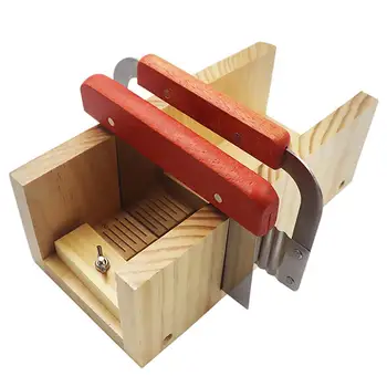 

Soap Cutting Tools Set Adjustable Wood Loaf Cutter Box DIY Handmade Soap Making Supplies With Scale And Slotting Soap Cutter