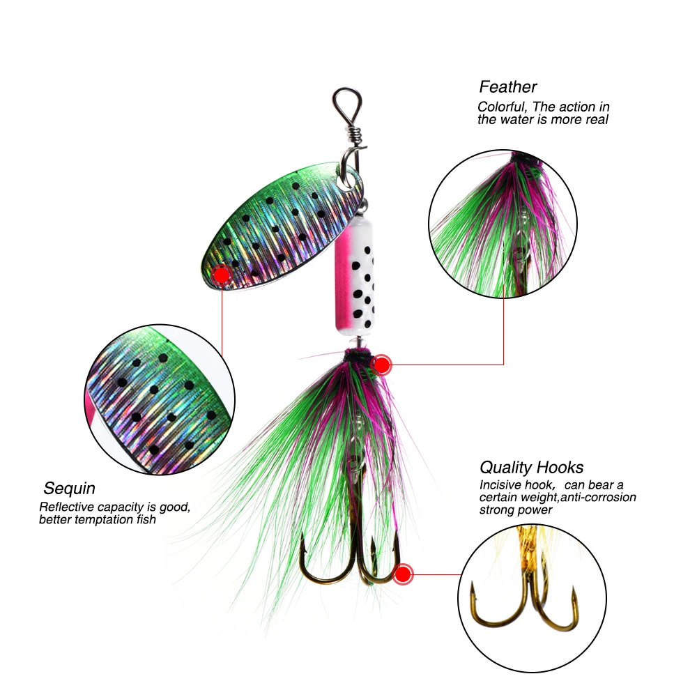 Olta 4 шт./компл. Спиннер рыболовные приманки воблеры джиг Металл блесток форель ложка Isca искусственные для ловли рыбы нахлыстом Твердые коленчатые приманки Pesca