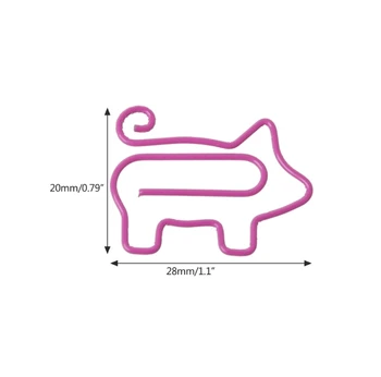 

Cute Pig Metal Paper Clips Pin Book Bookmark Memo Clip Office School Stationery 53CC
