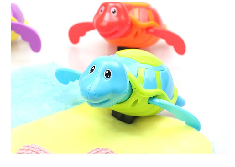 Игрушки для бассейна детские игрушки для игры в воде намотка пружина черепаха водяная игрушка случайный цвет игрушки дети пластик