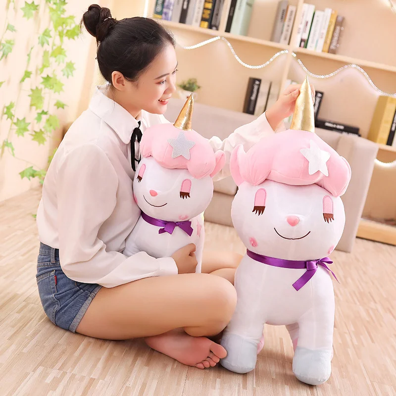 Kawaii, гигантский единорог, плюшевая игрушка, мягкая плюшевая единорог, мягкие куклы, животные, лошадь, игрушки для детей, подушка для девочек, подарки на день рождения