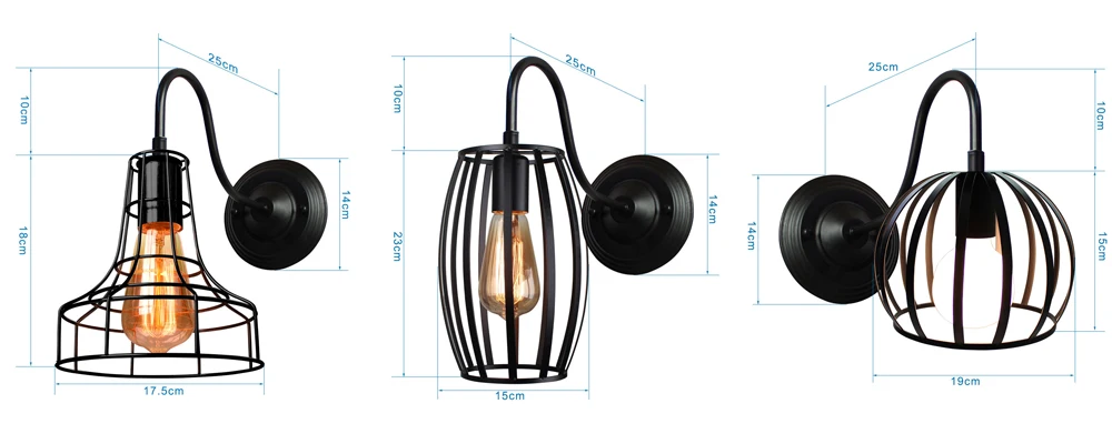 Industrial Vintage LED Wall Light