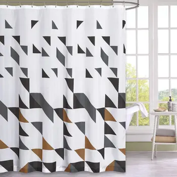

NICETOWN Decorative Geometric Print Waterproof Shower Curtain for Bathroom Showers, Stalls and Bathtubs Hooks Included