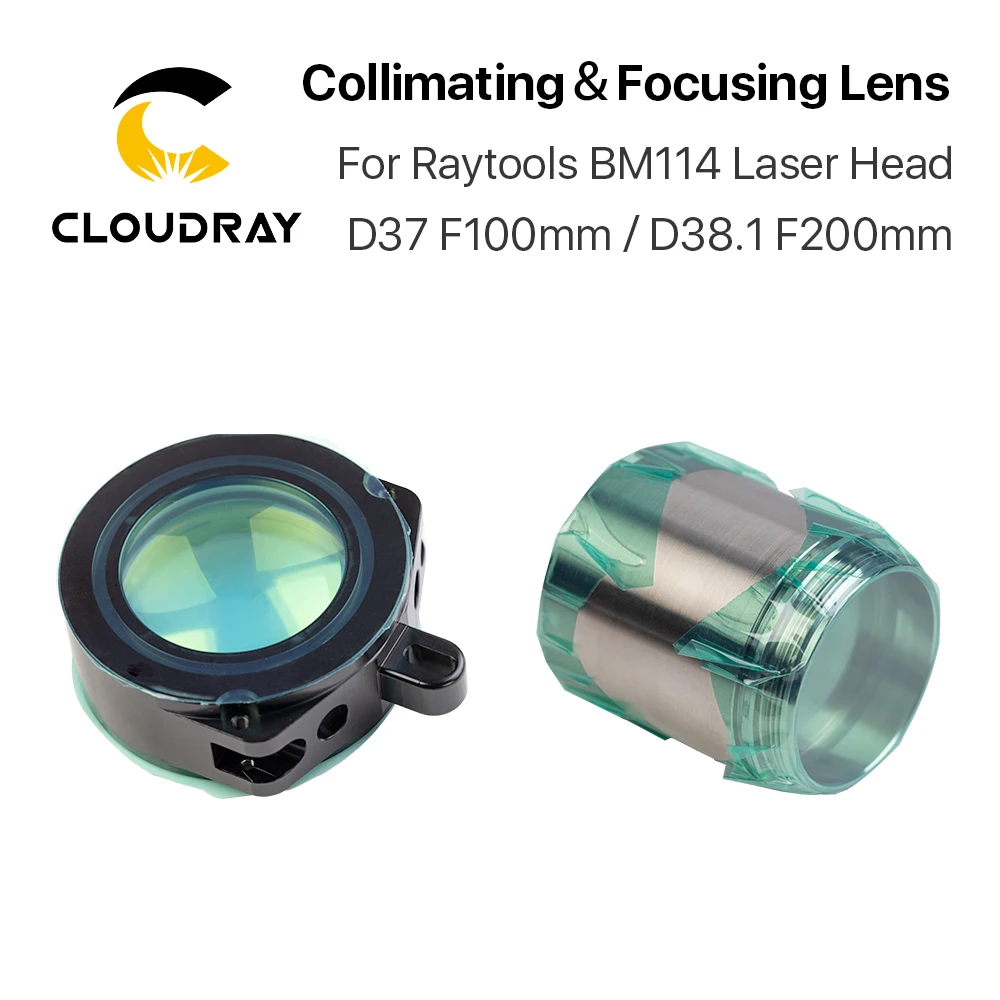 Cloudray BM114 коллимативный и Фокусировочный объектив D37 F100 и D38.1 F200mm с держателем объектива для Raytools Лазерная режущая головка BM114