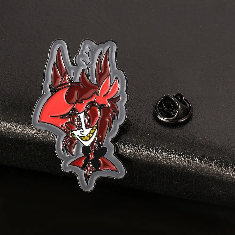 best halloween costumes Hazbin Cosplay Hotel Cartoon Costume Props Metal Badge Pin Alloy Brooch Accessories best halloween costumes