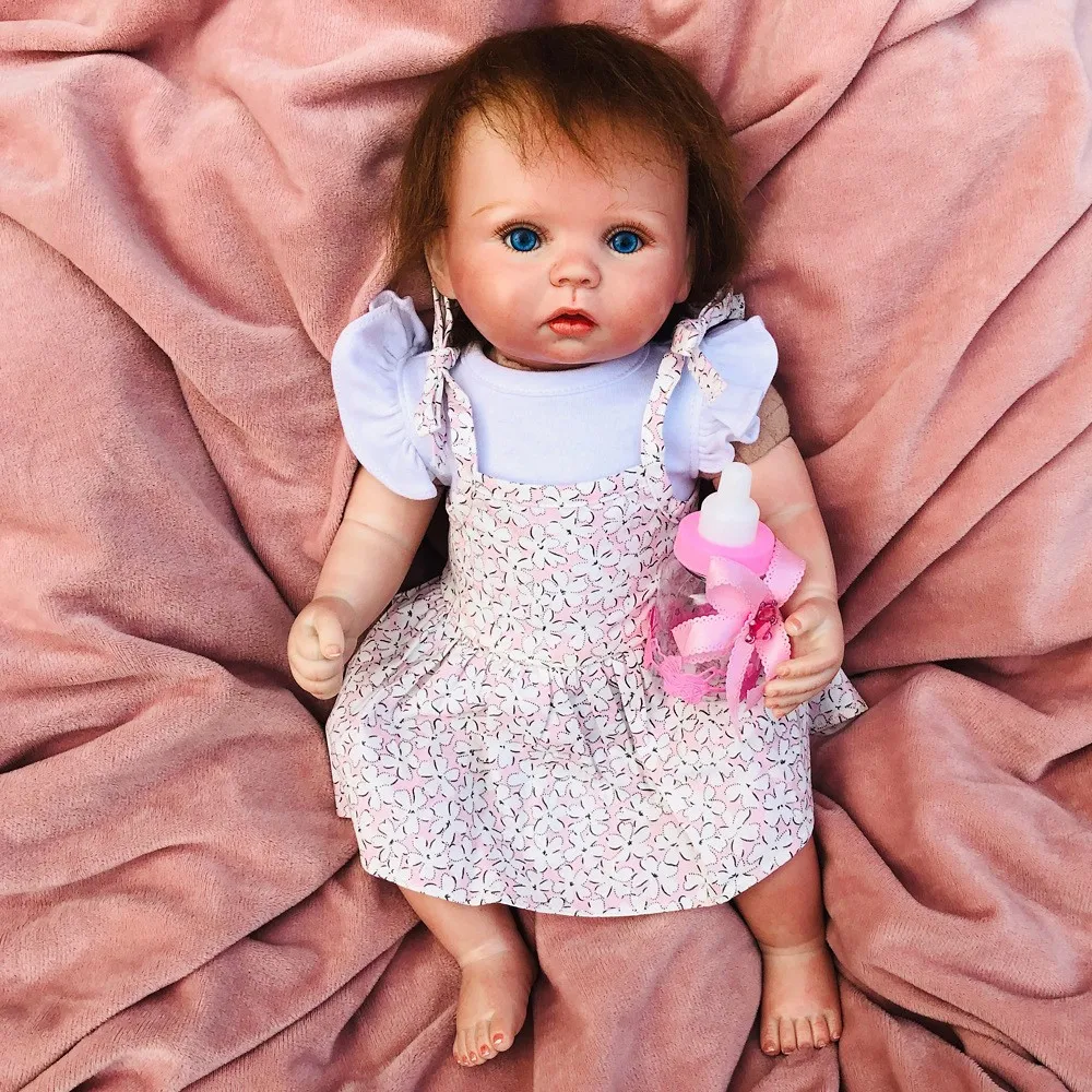 38cm Silicone Body Reborn Baby Doll Toy For Girl Vinyl Newborn Princess Babies Bebe Bathe Accompanying Toy children's Gifts