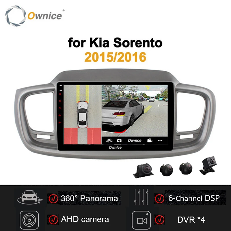 Ownice 10 1 &quot2 din автомобильный dvd плеер на основе Android navi carplay 4G LTE 360 Panorama DVR DSP