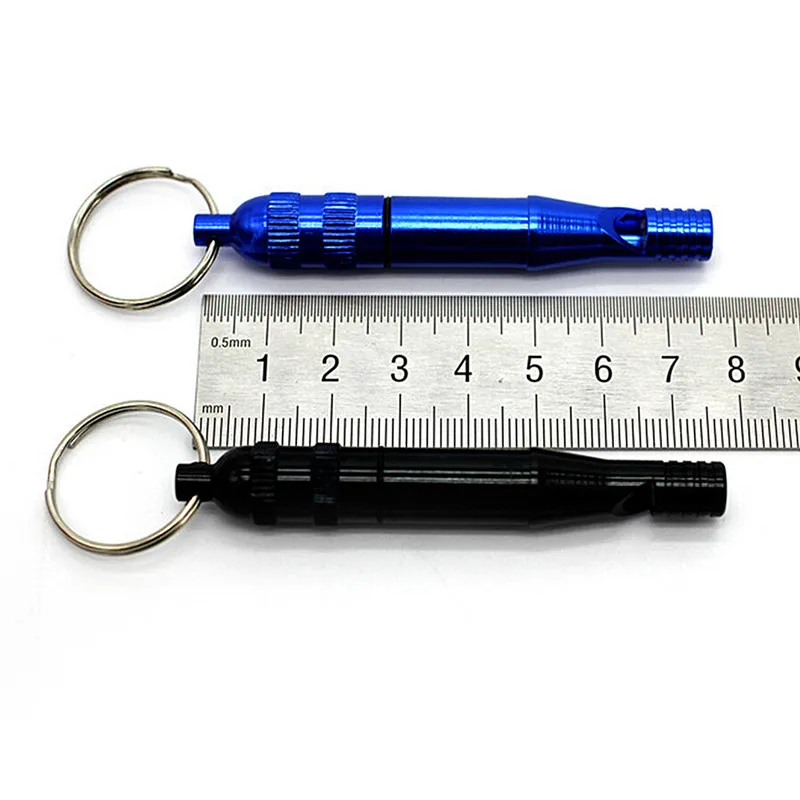 Alloy Aluminum Survival Whistle Outdoor Hiking Camping Keychain Waterproof