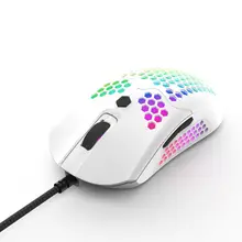 M5 oco para fora honeycomb escudo gaming mouse colorido rgb luz backlit com fio ratos