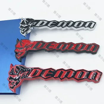 

1pcs 3D metal demon Hell cat Car body trunk decorative stickers emblem car styling Badge for Dodge CHALLERGER Journey caliber