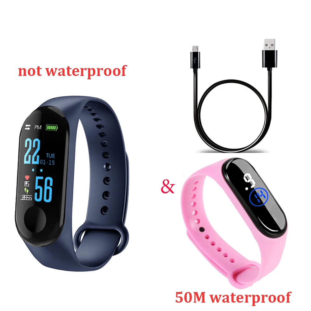 as the show M3 Pro смарт-Браслет спортивный Smartband Монитор артериального давления умный Браслет M3Plus умные часы с 50 м водонепроницаемый браслет - Цвет: as the show